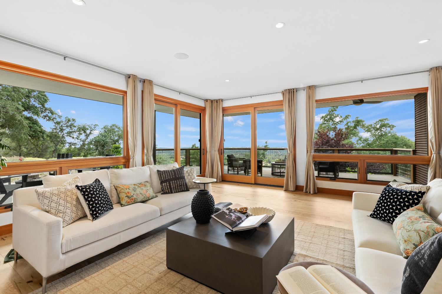 Staged living room for real estate showings